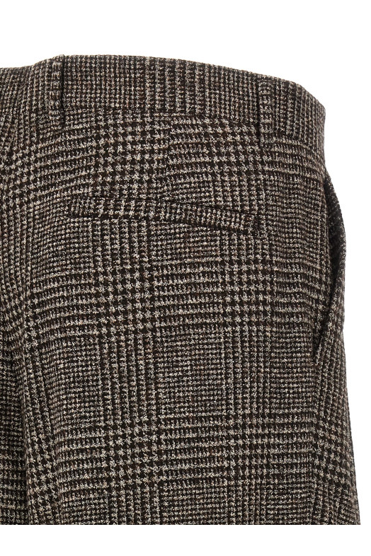 Prince of Wales Wool pants Brown