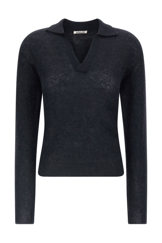 Футболка з поло з тама-пряжі Синя A25AP05AKNAVY