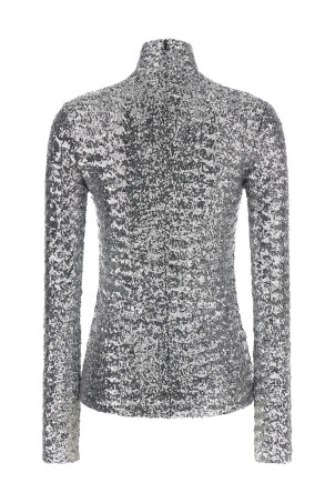 Светр з паєтками Срібний PACO RABANNE 25HJTO201PO0356P040 Светр з паєтками Срібний PACO RABANNE 25HJTO201PO0356P040