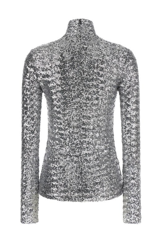 Светр з паєтками Срібний PACO RABANNE 25HJTO201PO0356P040 Светр з паєтками Срібний PACO RABANNE 25HJTO201PO0356P040