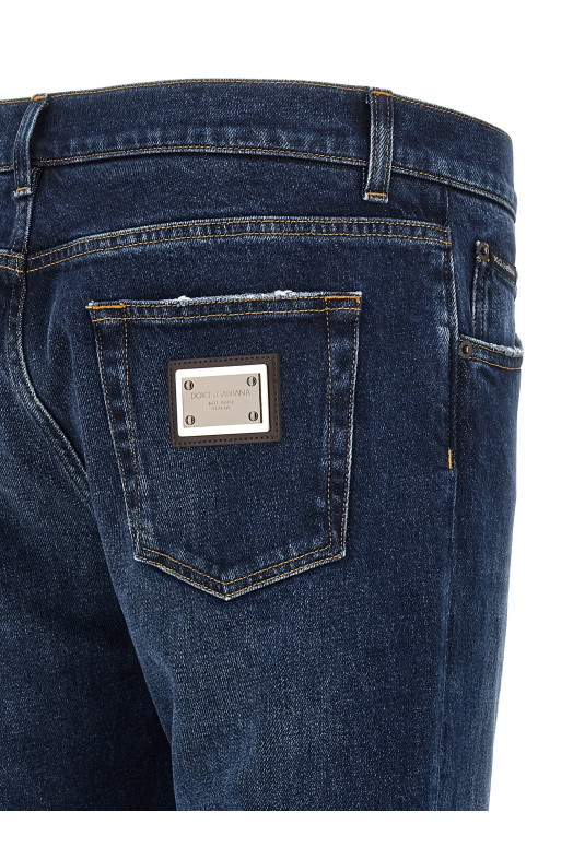 Logo plaque jeans Blue Logo plaque jeans Blue