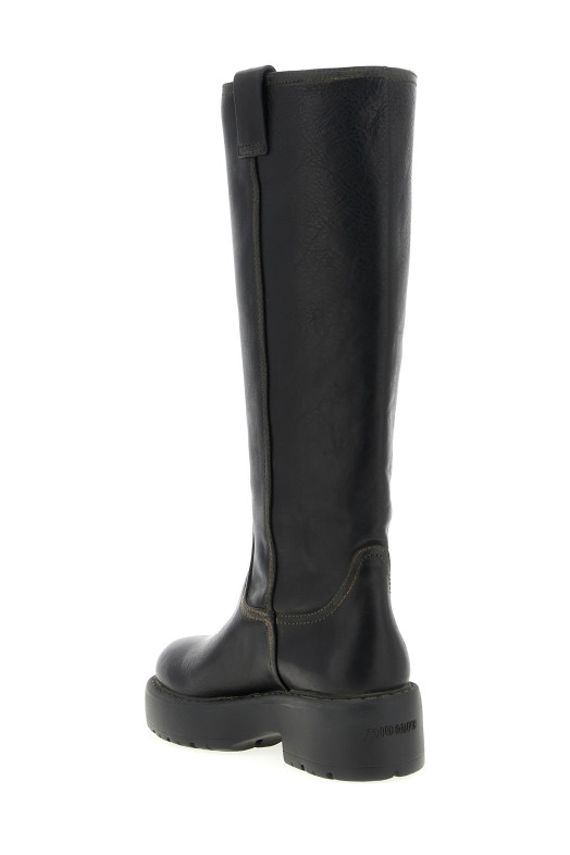 Leather boots Black