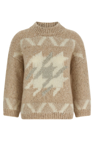 Светр з вишивкою «Punto Luce» Бежевий E99015F03R9243A44A