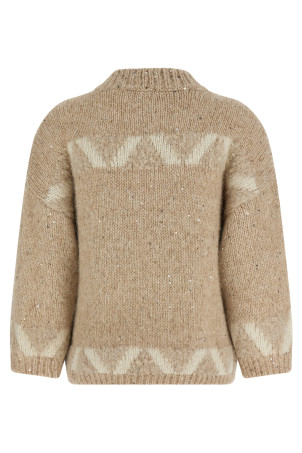 Светр з вишивкою «Punto Luce» Бежевий E99015F03R9243A44A