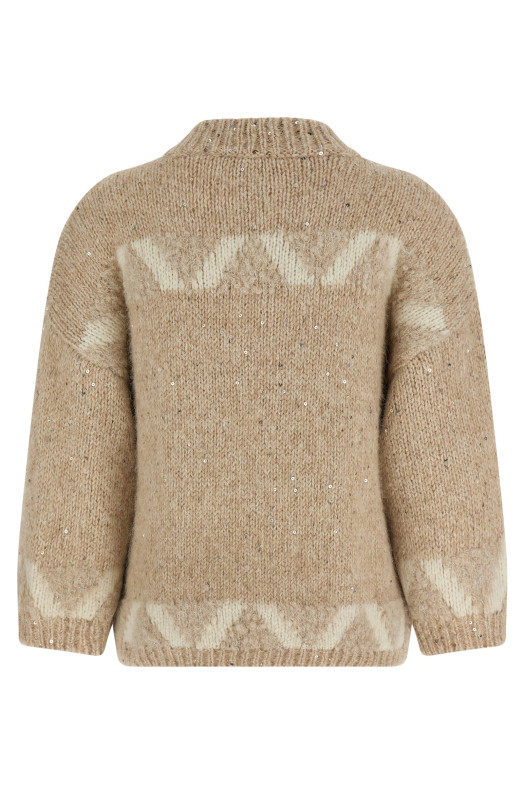 Светр з вишивкою «Punto Luce» Бежевий E99015F03R9243A44A