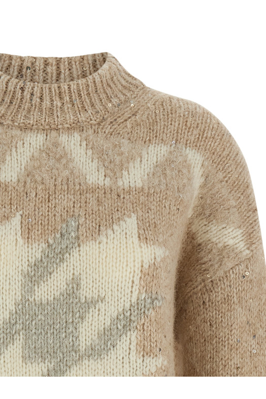 Светр з вишивкою «Punto Luce» Бежевий E99015F03R9243A44A
