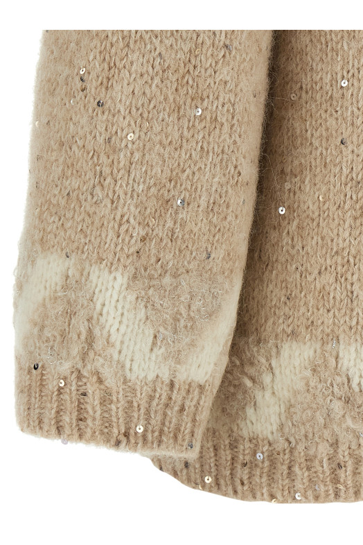 Светр з вишивкою «Punto Luce» Бежевий E99015F03R9243A44A