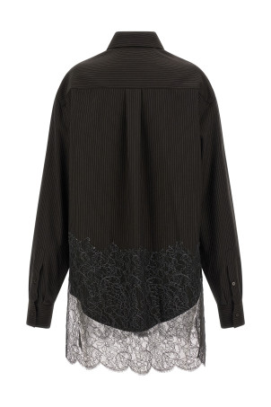 Рубашка из шерсти и кружева Коричневая FENDI FS1332AVK1F0DHP Рубашка из шерсти и кружева Коричневая FENDI FS1332AVK1F0DHP