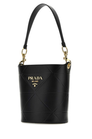 Black leather bucket bag Black PRADA (1BE048VMCOASK) Black leather bucket bag Black PRADA (1BE048VMCOASK)