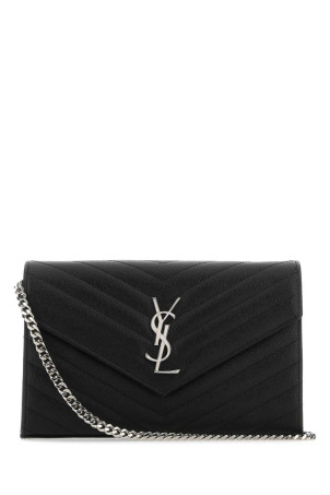 Черная кожаная сумка-клатч Black SAINT LAURENT (377828BOW02) Черная кожаная сумка-клатч Black SAINT LAURENT (377828BOW02)