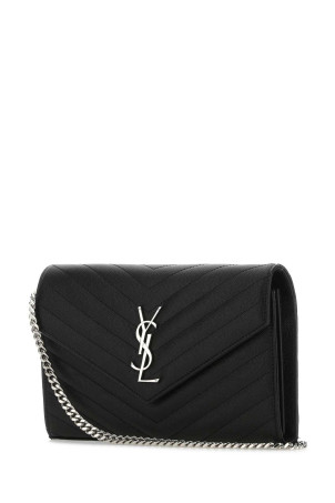 Черная кожаная сумка-клатч Black SAINT LAURENT (377828BOW02) Черная кожаная сумка-клатч Black SAINT LAURENT (377828BOW02)