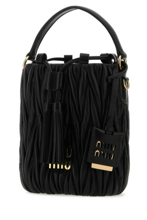 Black nappa leather bucket bag Black MIU MIU (5BE085N88) Black nappa leather bucket bag Black MIU MIU (5BE085N88)
