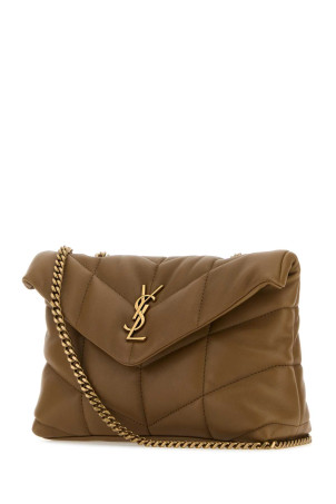 Сумка через плече Puffer Toy з шкіри наппа кольору муд SAINT LAURENT (7593371EL07)
