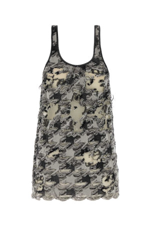 Многоцветное мини-платье из хлопковой смеси DIESEL (A214640LKDQ) Многоцветное мини-платье из хлопковой смеси DIESEL (A214640LKDQ)