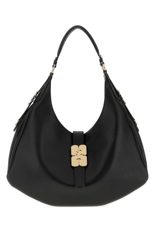 Black leather large Kat shoulder bag GANNI (A6994) Black leather large Kat shoulder bag GANNI (A6994)