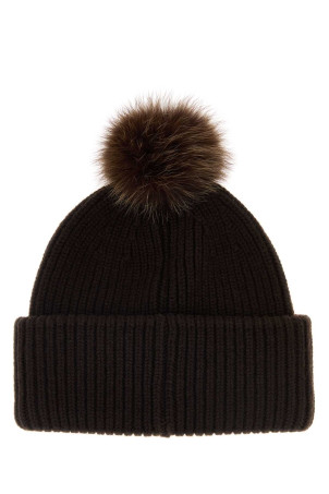 Chocolate wool beanie hat FENDI (FXQ848AYKO)