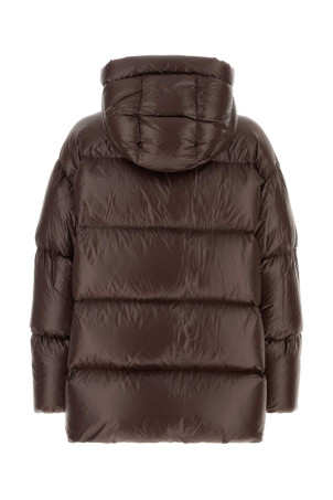 Chocolate nylon down jacket Brown JIL SANDER (J47AF0158J70007)