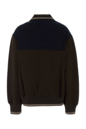 Two-tone viscose blend oversize sweatshirt MIU MIU (MJLA01SOOO18FX) Two-tone viscose blend oversize sweatshirt MIU MIU (MJLA01SOOO18FX)