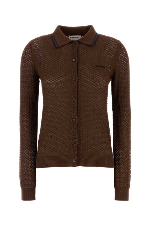 Brown lace cardigan MIU MIU (MMF970SOOO17NL) Brown lace cardigan MIU MIU (MMF970SOOO17NL)