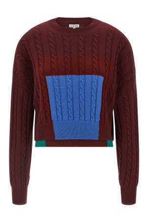 Светр LOEWE x Josef and Anni Albers, бордовий S540Y14KGR6654 Светр LOEWE x Josef and Anni Albers, бордовий S540Y14KGR6654