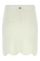 Cut-out intarsia skirt White Cut-out intarsia skirt White