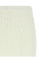Cut-out intarsia skirt White Cut-out intarsia skirt White
