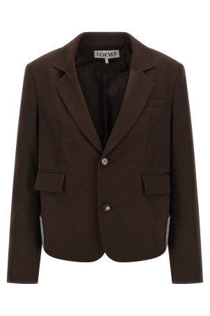 Шерстяной блейзер коричневого цвета LOEWE S540Y03XBN3100