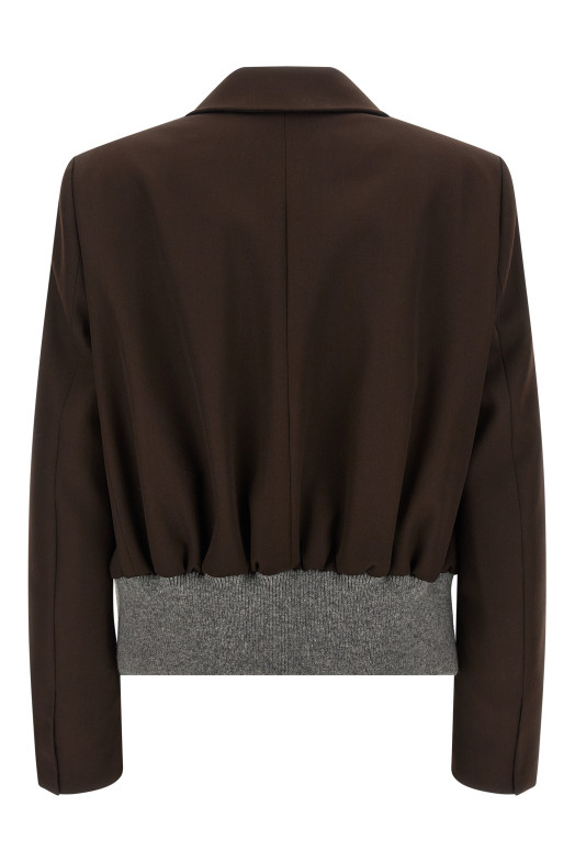 Шерстяной блейзер коричневого цвета LOEWE S540Y03XBN3100 Шерстяной блейзер коричневого цвета LOEWE S540Y03XBN3100