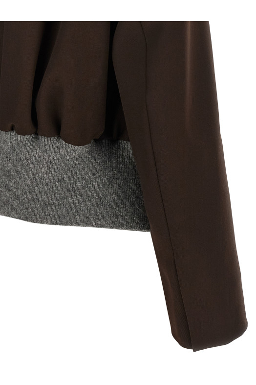 Шерстяной блейзер коричневого цвета LOEWE S540Y03XBN3100 Шерстяной блейзер коричневого цвета LOEWE S540Y03XBN3100