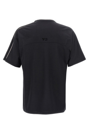 Футболка «Y-3 Mesh Stripes Short Sleeve» Черная JL8312BLACK