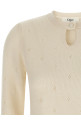 Светр з логотипом Jacquard Білий CHLOÉ CH25WMP08590107 Светр з логотипом Jacquard Білий CHLOÉ CH25WMP08590107