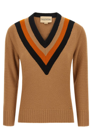 Вовняний светр Valentino Garavani Бежевий B0KC69L9SWC54