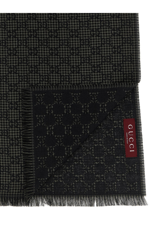 Шовковий шарф з вовни, різнокольоровий GUCCI 8355404G9301062 Шовковий шарф з вовни, різнокольоровий GUCCI 8355404G9301062