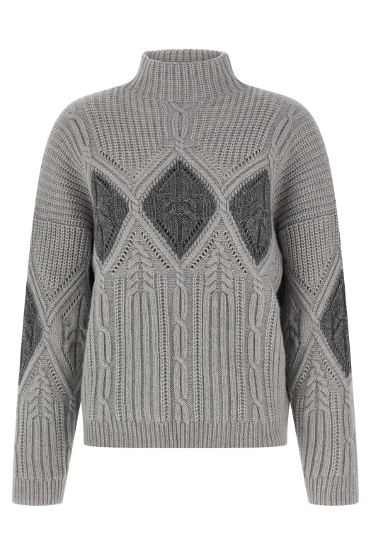 Lozenge intarsia sweater Gray Lozenge intarsia sweater Gray