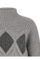 Lozenge intarsia sweater Gray Lozenge intarsia sweater Gray