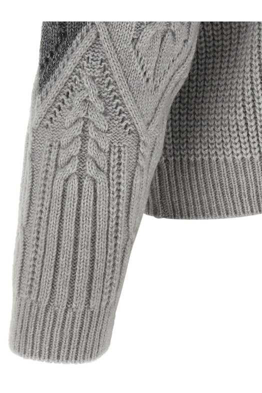 Lozenge intarsia sweater Gray Lozenge intarsia sweater Gray