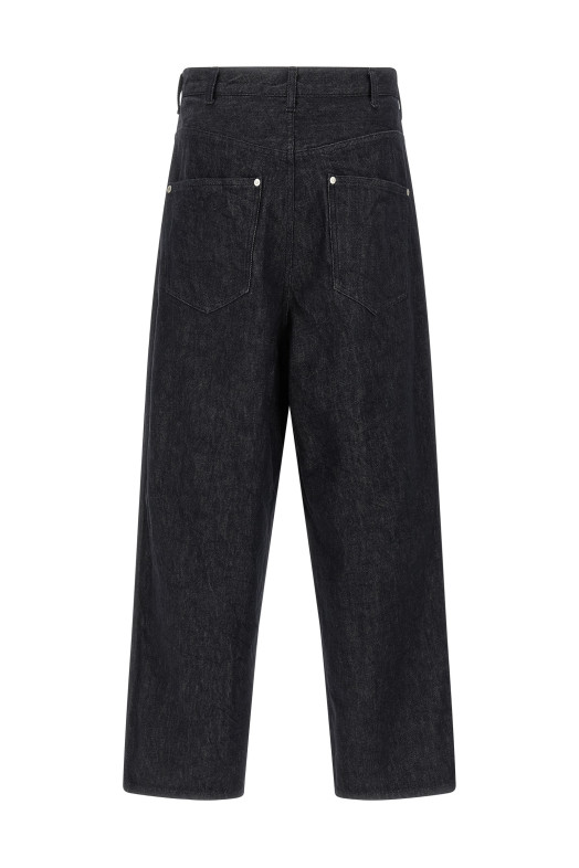 Джинсы с широкими брючинами Синие COMME DES GARҪONS HOMME HPP0261 Джинсы с широкими брючинами Синие COMME DES GARҪONS HOMME HPP0261