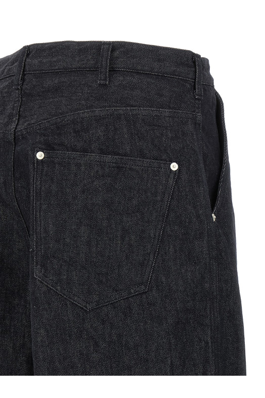 Джинсы с широкими брючинами Синие COMME DES GARҪONS HOMME HPP0261 Джинсы с широкими брючинами Синие COMME DES GARҪONS HOMME HPP0261