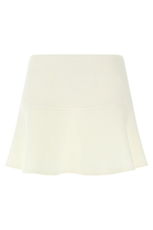 Bouclé wool skirt White Bouclé wool skirt White