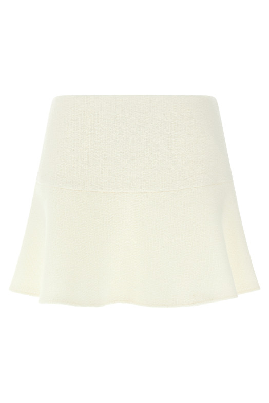 Bouclé wool skirt White Bouclé wool skirt White