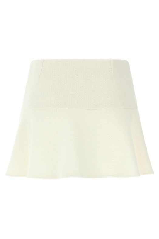 Bouclé wool skirt White Bouclé wool skirt White
