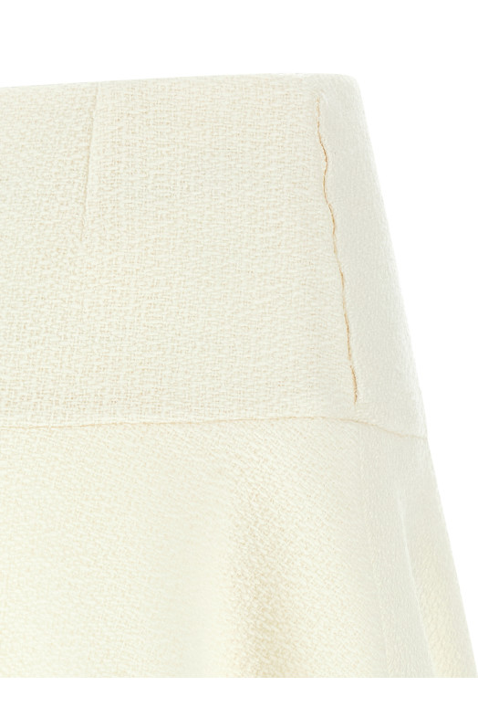 Bouclé wool skirt White Bouclé wool skirt White