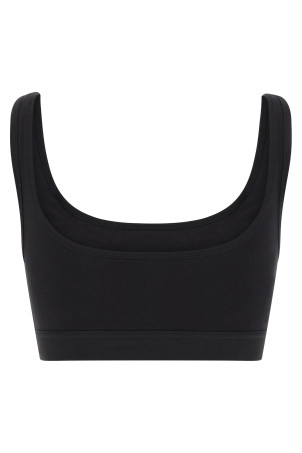 'Moon Logo Stretched Jersey Sport' top Black