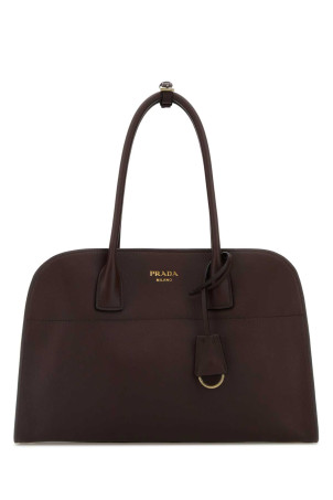 Aubergine leather medium shopping bag PRADA (1BG571VOOY2CYS) Aubergine leather medium shopping bag PRADA (1BG571VOOY2CYS)