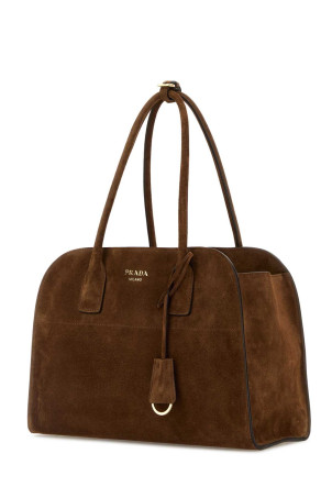 Brown suede medium shopping bag PRADA (1BG572VOOY2C4S) Brown suede medium shopping bag PRADA (1BG572VOOY2C4S)