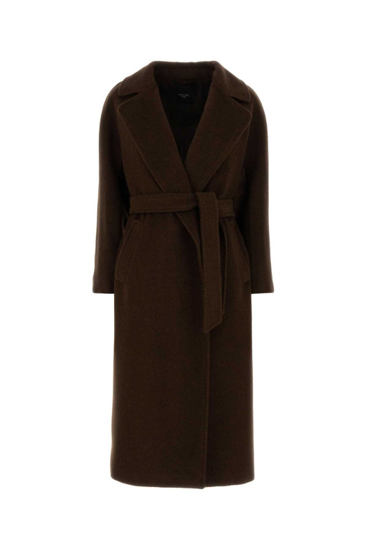 Коричневе пальто Tempera з вовняної суміші Green WEEKEND (2525016082600) WEEKEND MAX MARA Коричневе пальто Tempera з вовняної суміші Green WEEKEND (2525016082600) WEEKEND MAX MARA