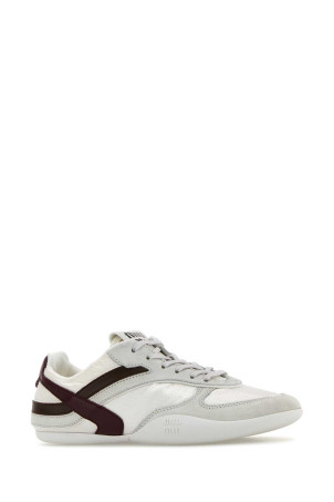 Двухцветные кроссовки Gymnasium из технической ткани и замши MIU MIU (5E428EFA00571L) Двухцветные кроссовки Gymnasium из технической ткани и замши MIU MIU (5E428EFA00571L)
