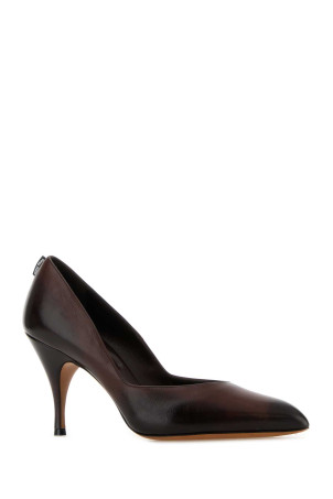 Коричневі шкіряні туфлі MIU MIU (5I546EFA085537) Коричневі шкіряні туфлі MIU MIU (5I546EFA085537)