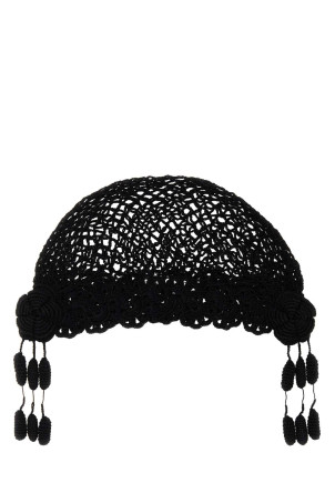 Black crochet Blossom beanie Black BODE (MRS25KA022) Black crochet Blossom beanie Black BODE (MRS25KA022)