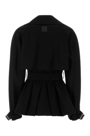 Black gabardine trench coat Black LOEWE (S540Y02XCE)